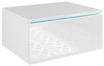 VICCO Nachttisch Samira 49 x 23 cm Mit LED Beleuchtung Weiß