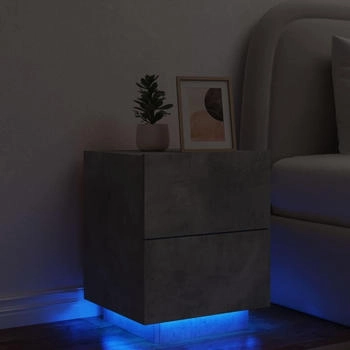 vidaXL mit LED-Leuchten Betongrau Holzwerkstoff (836741)