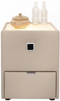 Jockenhöfer "Lancy" beige (greige 440 27) B:42,5cm H:53cm T:45cm Holzwerkstoff Glas Sideboards mit LED-Beleuchtung (248322-0) greige 440 27