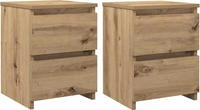 vidaXL Nachttische 2 Stk. Artisan-Eiche 30x30x40 cm Holzwerkstoff