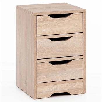 Finebuy Nachttisch Nachtkästchen 3 Schubladen