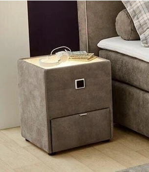 Jockenhöfer "Lancy" braun (dunkelbraun 411 08) B:42,5cm H:53cm T:45cm Holzwerkstoff Glas Sideboards mit LED-Beleuchtung (94606249-0) dunkelbraun 411 08