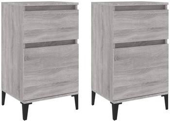 vidaXL 2 Stk. Grau Sonoma 40x35x70 cm (819721)