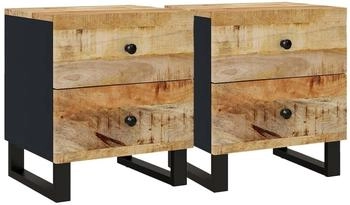vidaXL 2 Stk. 40x33x46 cm Massivholz Mango (345215)
