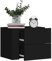 vidaXL Wand-Nachttische 2 Stk. Schwarz 45x30x35 cm