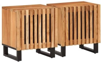 vidaXL 2 Stk. 40x34x46 cm Massivholz Akazie (377419)