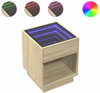 vidaXL mit Infinity-LED Sonoma-Eiche 40x40x50 cm (3284079)