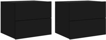 vidaXL Wand- mit LED-Leuchten 2 Stk. Schwarz (836815)