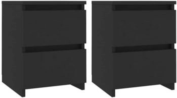 vidaXL 2 Stk. Schwarz 30×30×40 cm Holzwerkstoff (800516)