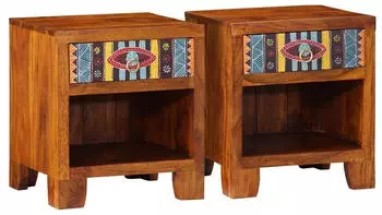vidaXL 2 Stk. 40x35x45 cm Massivholz Akazie (4016490)