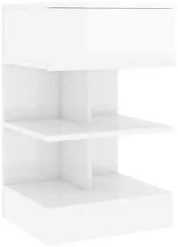 vidaXL Hochglanz-Weiß 40x35x65 cm Holzwerkstoff (808660)