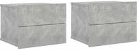 Nachttische 2 Stk. Betongrau 40x30x30 Cm Holzwerkstoff Vidaxl