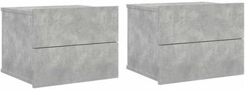 vidaXL 2 Stk. Betongrau 40x30x30 cm Holzwerkstoff (801062)