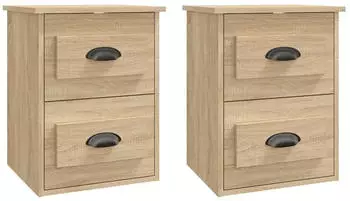 vidaXL Wand- 2 Stk. Sonoma-Eiche 41,5x36x53 cm (816399)