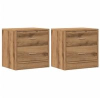 vidaXL Nachttische 2 Stk. Artisan-Eiche 40x30x40 cm Holzwerkstoff