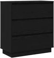 vidaXL Nachttisch Schwarz Eichen-Optik 71 x 34,5 x 75 cm Holzwerkstoff
