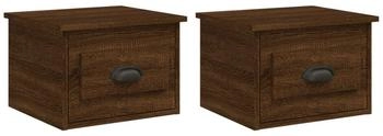 vidaXL Wand- 2 Stk. Braun Eichen-Optik 41,5x36x28 cm (816391)