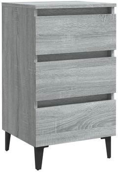 vidaXL mit Metallbeinen Grau Sonoma 40x35x69 cm (813142)