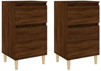 vidaXL 2 Stk. Braun Eichen-Optik 40x35x70 cm (819707)