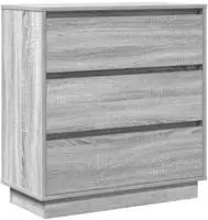 vidaXL Nachttisch Grau 71 x 34,5 x 75 cm Holzwerkstoff