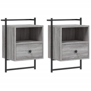vidaXL Wand- 2 Stk. Grau Sonoma 40x30x61 cm Holzwerkstoff (833440)