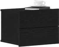 vidaXL Nachttisch Schwarz Eichen-Optik 40 x 30 x 30 cm Holzwerkstoff
