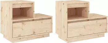 vidaXL 2 Stk. 60x34x51 cm Massivholz Kiefer (814375)