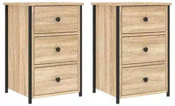 vidaXL 2 Stk. Sonoma-Eiche 40x36x60 cm Holzwerkstoff (825996)
