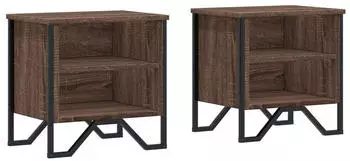 vidaXL 2 Stk. Eichen-Optik 40x30x40 cm Holzwerkstoff (848503)