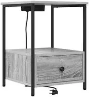 vidaXL Nachttisch Graues Sonoma 42 x 41 x 56 cm Holzwerkstoff