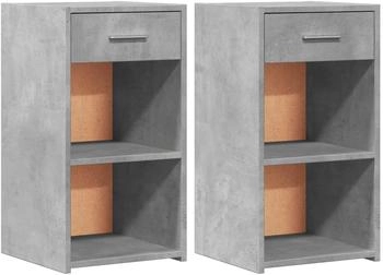 vidaXL 2 Stk. Betongrau 35x34x65 cm Holzwerkstoff (840583)
