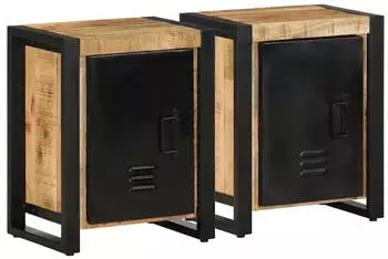 vidaXL 2 Stk. Raues Mangoholz (4013564)