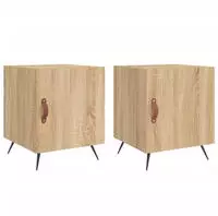 vidaXL Nachttische 2 Stk. Sonoma-Eiche 40x40x50 cm Holzwerkstoff