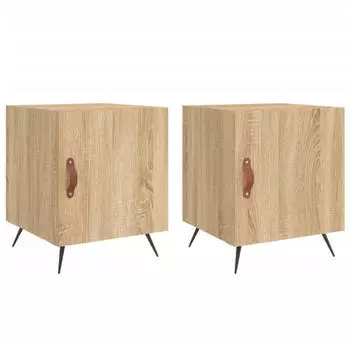 vidaXL 2 Stk. Sonoma-Eiche 40x40x50 cm Holzwerkstoff (827507)