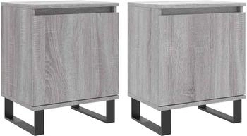 vidaXL 2 Stk. Grau Sonoma 40x30x50 cm Holzwerkstoff (826857)