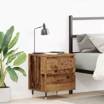 vidaXL mit Schubladen Altholz 40 x 35 x 50 cm Holzwerkstoff (863462)