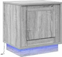 vidaXL Nachttisch Grau 44 x 34,5 x 45 cm Holzwerkstoff