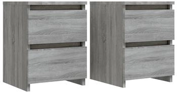 vidaXL 2 Stk. Grau Sonoma 30×30×40 cm Holzwerkstoff (815330)