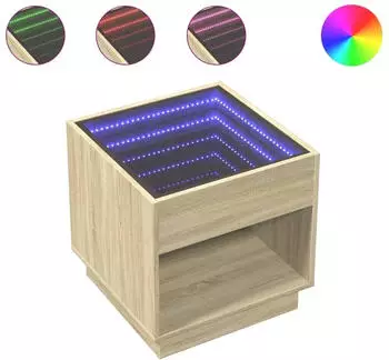 vidaXL mit Infinity-LED Sonoma-Eiche 50x50x50 cm (3284086)