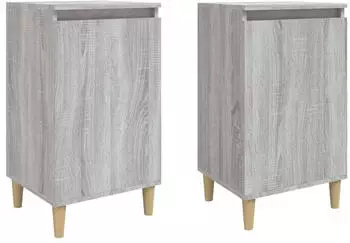 vidaXL 2 Stk. Grau Sonoma 40x35x70 cm Holzwerkstoff (819641)