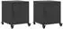 vidaXL 2 Stk. Schwarz 36x39x43,5 cm Stahl (846615)