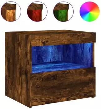 vidaXL mit LED-Leuchten Räuchereiche 50x40x45 cm (836771)