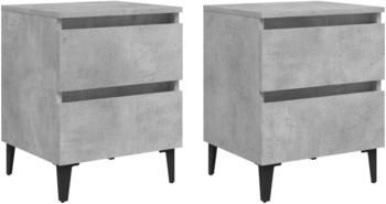 vidaXL 2 Stk. Betongrau 40x35x50 cm Holzwerkstoff (805878)