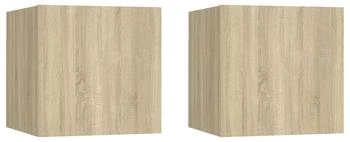 vidaXL 2 Stk. Sonoma-Eiche 30,5x30x30 cm Holzwerkstoff (3079716)