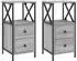 vidaXL 2 Stk. Grau Sonoma 34x35,5x70 cm Holzwerkstoff (825950)