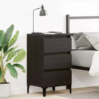 vidaXL Schwarze Eiche 40 x 35 x 70 cm Holzwerkstoff (863439)