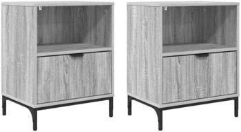 vidaXL 2 pcs Grau Sonoma 49 x 36 x 61 cm Holzwerkstoff (883487)