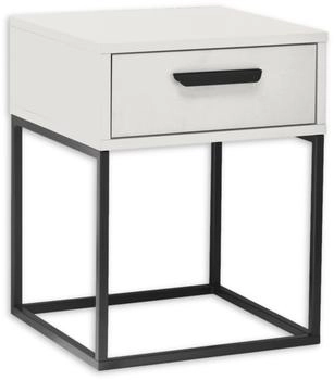 Schlafkontor "Suna Kommode Nachttisch " weiß B:40cm H:52cm T:38,5cm Melamin Sideboards auf Metallgestell (22158601-0) weiß