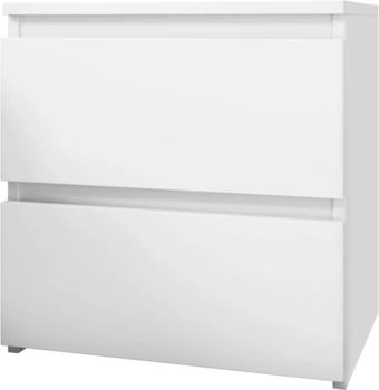 Mirjan24 Nachttisch Malwa M2 Stilvoll mit 2 Schubladen Schlafzimmer Modern Kollektion (Weiß)