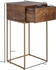 Wohnling Nachttisch Mango Massivholz / Metall 40x75,5x35 cm Boxspringbett Design mit Schublade mit Stauraum